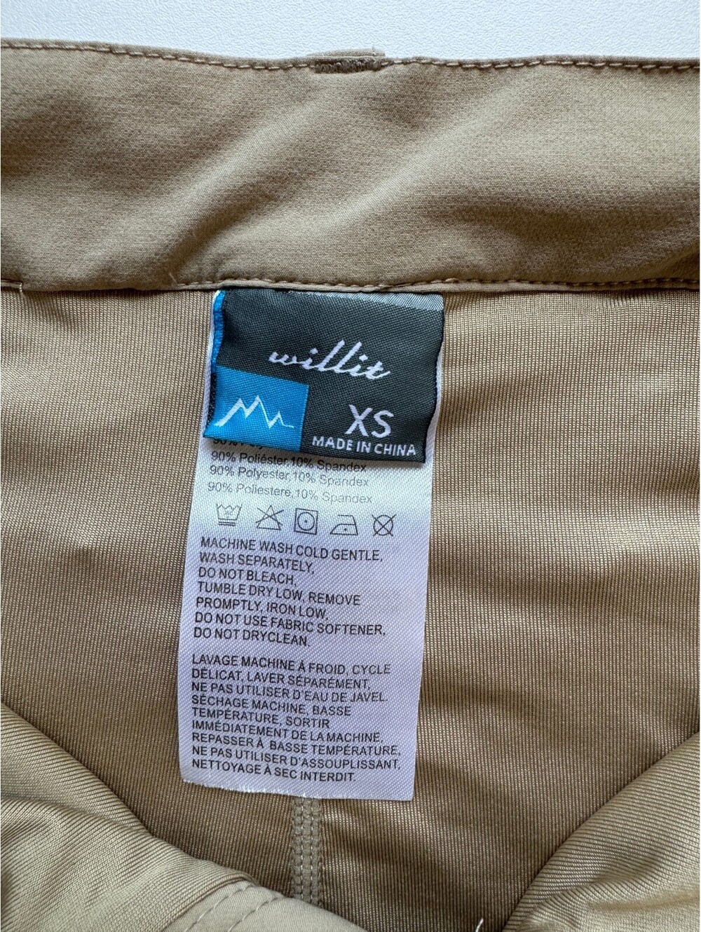 Khaki Hiking Skort Women’s XS High Rise Stretch Utility Travel Zip Pockets - Picture 5 of 8